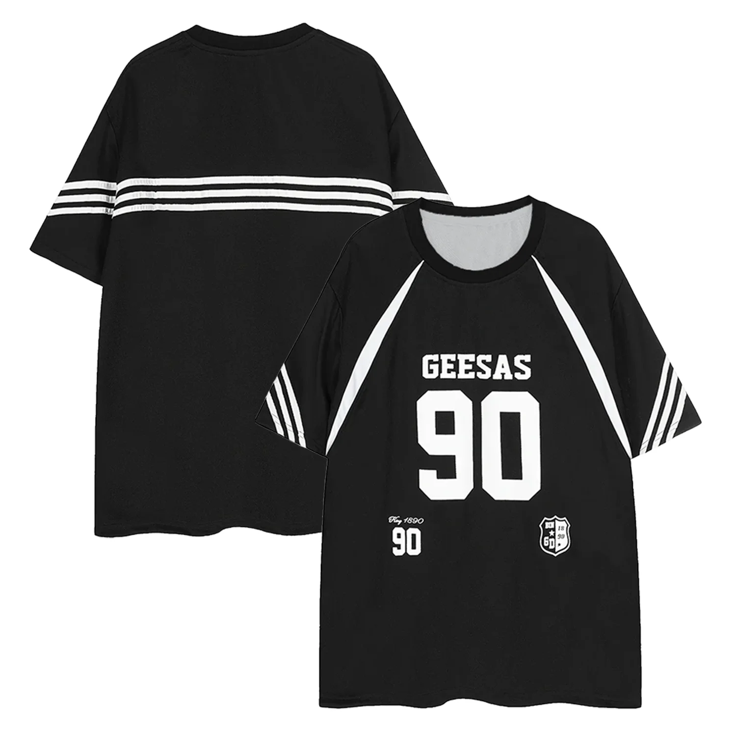 Geesas 레트로 레터 프린트 저지 최신 야외 저지 여름 클래식 티 성인 느슨한 운동 오토바이 저지