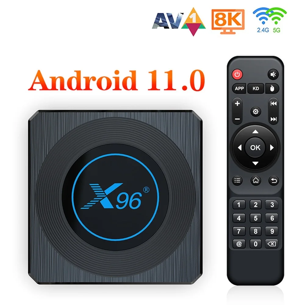 

New X96 X4 Amlogic S905X4 Smart RGB Light TV Box Android 11 4GB 64GB 32GB 2GB 16GB Wifi Media Player TVBOX 8K Set top box