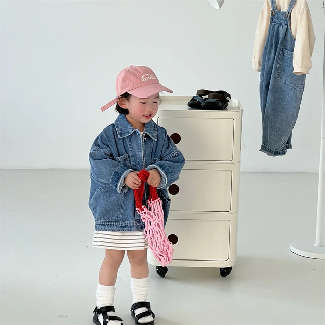 Mona Lisa uitstulping microscopisch Koreaanse Kinderkleding 2023 Voorjaar Nieuwe Meisjes Jas Kinderen Denim  Kleding Boutique Kleding Eenvoudige Stijl Kinderen Jassen _ - AliExpress  Mobile