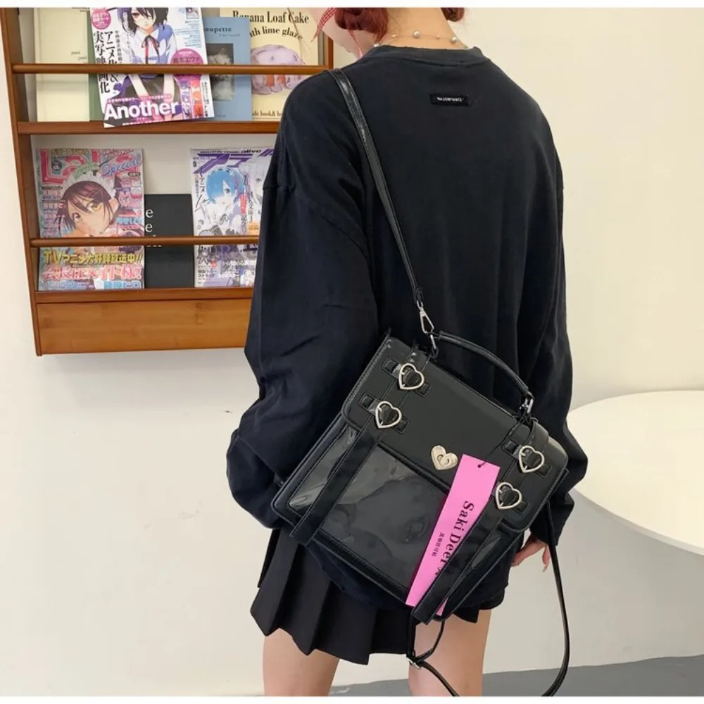 Girl Transparent Kawaii Lolita Ulzzang Ita Bag College Style JK Uniform Y2K Shoulder Bag Harajuku Cartoon Crossbody Bag 4