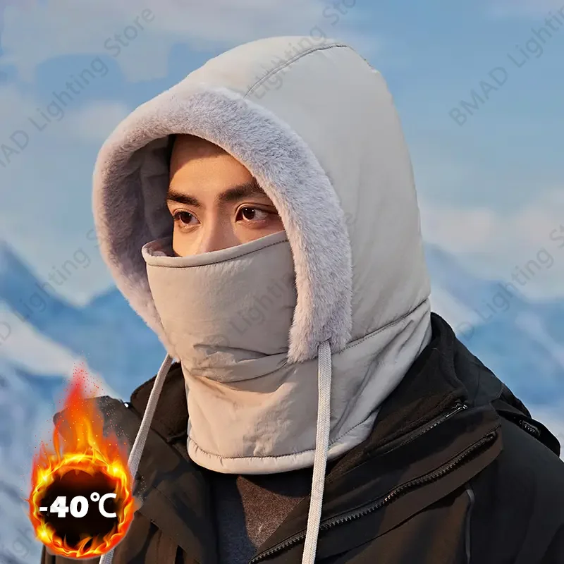 Winter Hat Scarf Mask 3in1 Balaclava Cold Weather Windproof Riding Skiing Ear Protection Warm Face Cover Thermal Protection