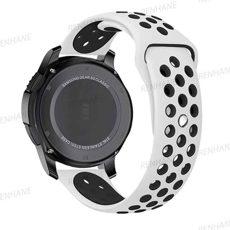 Silicone Smartwatch Band - 20mm/22mm Wide Bracelet Strap