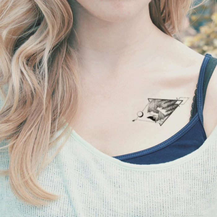

Водостойкая Временная тату-наклейка с волком и геометрическим рисунком, черные, горные, лесные искусственные татуировки, татуировки для тела, рук, груди, боди-арт для женщин и мужчин