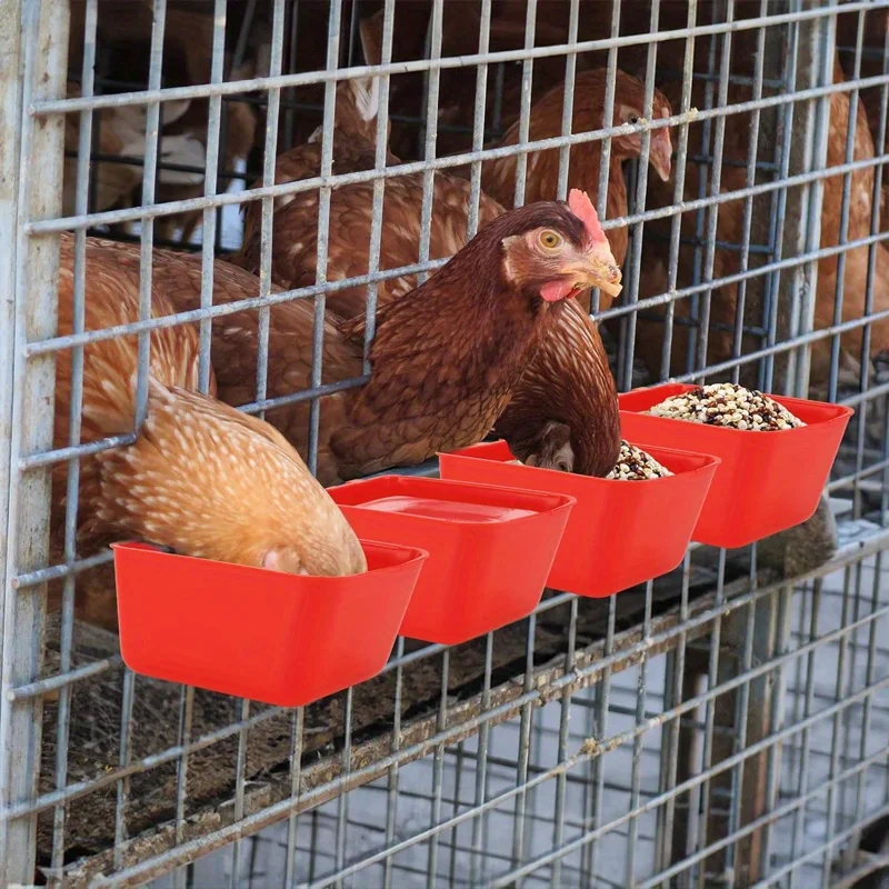 10 cage cup chicken feeding cups, hanging feeding water bowls, suitable for pet parrots, chickens, sheep, hamsters, rabbits