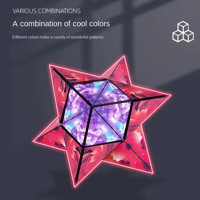Variety Geometric Changeable Magnetic Magic Cube Anti Stress 3D Hand Flip Puzzle Cube Kids Stress Reliever Fidget Toy 3