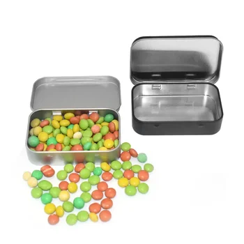 2Pcs Metal Box Flip Business Card Storage Box Wedding Jewelry Pill Cases Portable Boxes Container Cosmetic Organizer