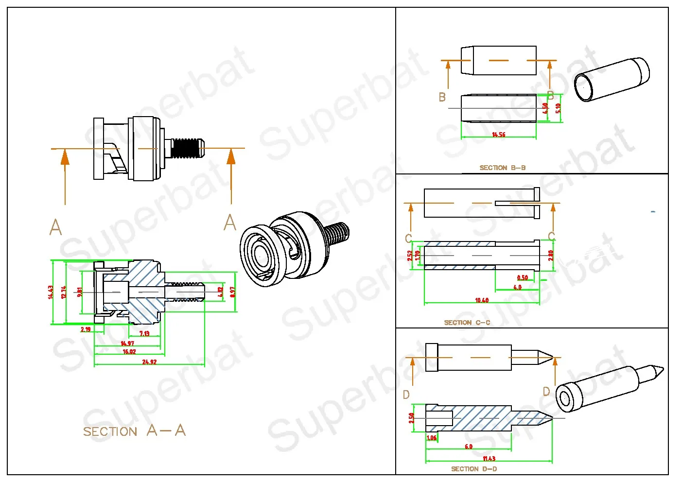 BNC Crimp Male RF Coaxial Connectors for Cable
