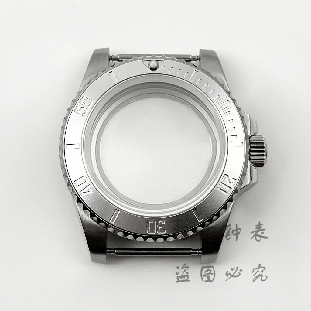 High-Quality 40MM GMT Watch Case with Aluminum Bezel, Stainless Steel Finish