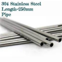 2/4/8/12pcs High Quality 250mm 304 Stainless Steel Capillary Tube Seamless Hollow Tube OD 3-6mm Stainless Steel Pipe