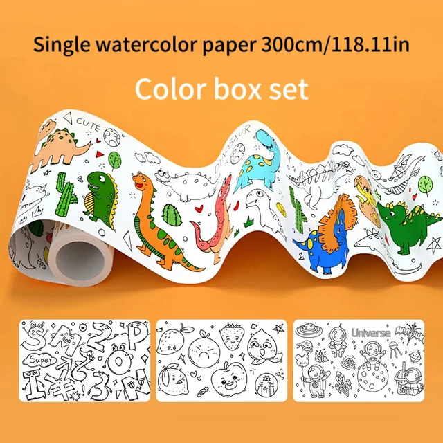 1pc Extra Long 3m Graffiti Scroll Drawing Paper, Ultra-long Doodle Scroll Paper, Coloring Paper 3