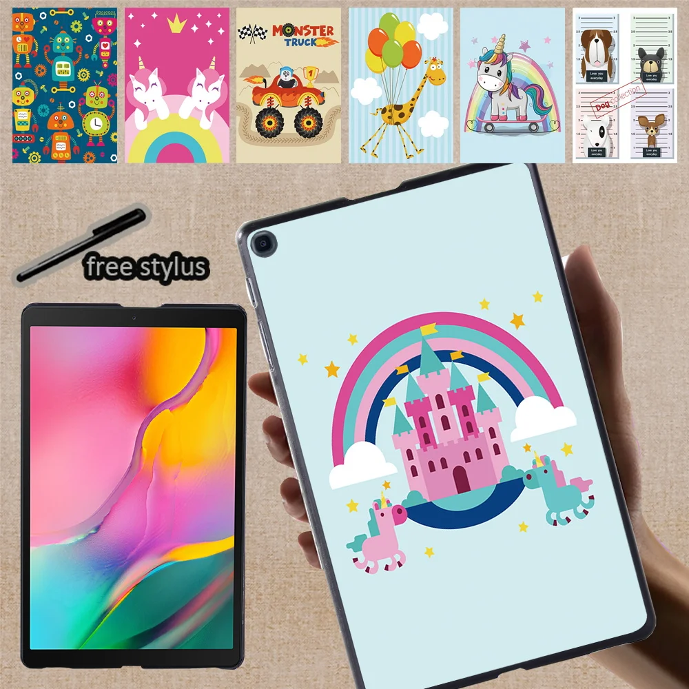 Capa Tablet para Samsung Galaxy Tab a7 Lite 8.7 Tab a7 10.4 Tab a 8.0 a 10.5 a 10.1 a 9.7 Tab a a6 10.1 Cartoon Print Back Shell