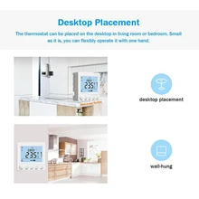  Wireless WIFI Smart Boiler Thermostat 3.2Inch LCD Display Intelligent Thermostat Programmable with Application & Voice Control 