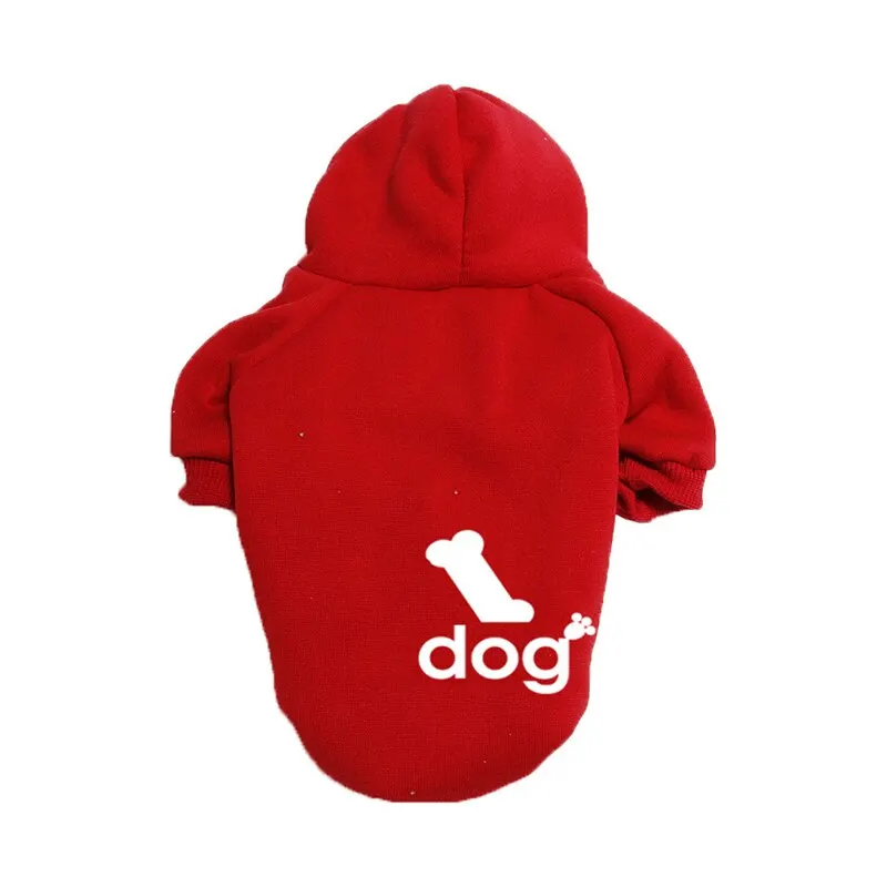 Dog clothes Pet Cat Clothing Dog Sweater Autumn And Winter Thickened Warm Hooded