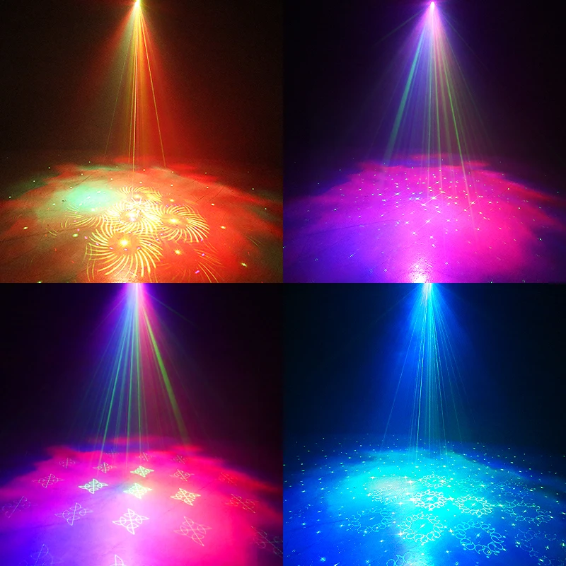 USB Laser Party Light Mini 60 Patterns Projector Remoter Sound Activated Disco Christmas Holiday Decoration