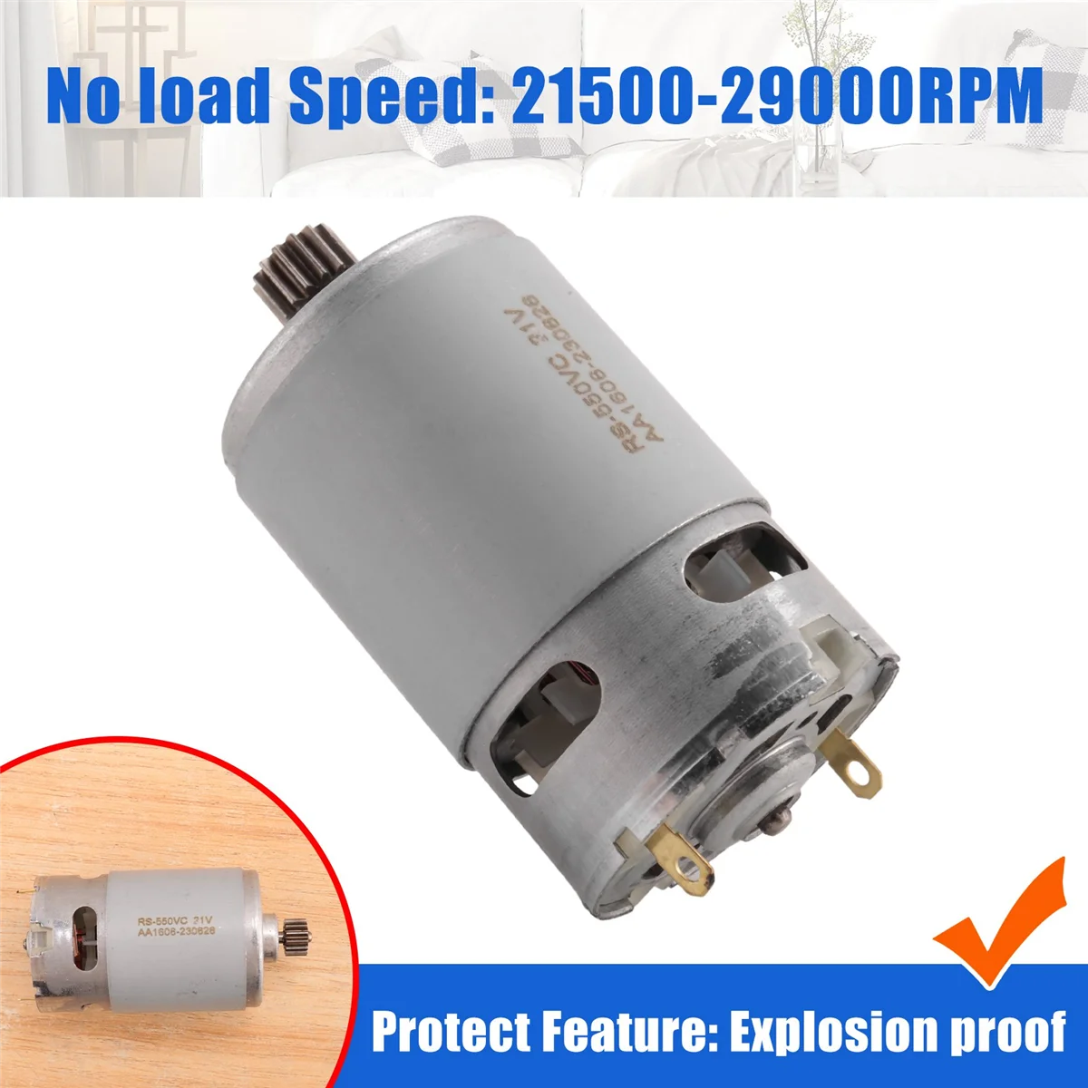 GRS550VC 14 치아 DC 모터 21500-29000RPM 충전식 전기 톱 스크루 드라이버 ZJY 용 리튬 드릴 모터 DC 21V