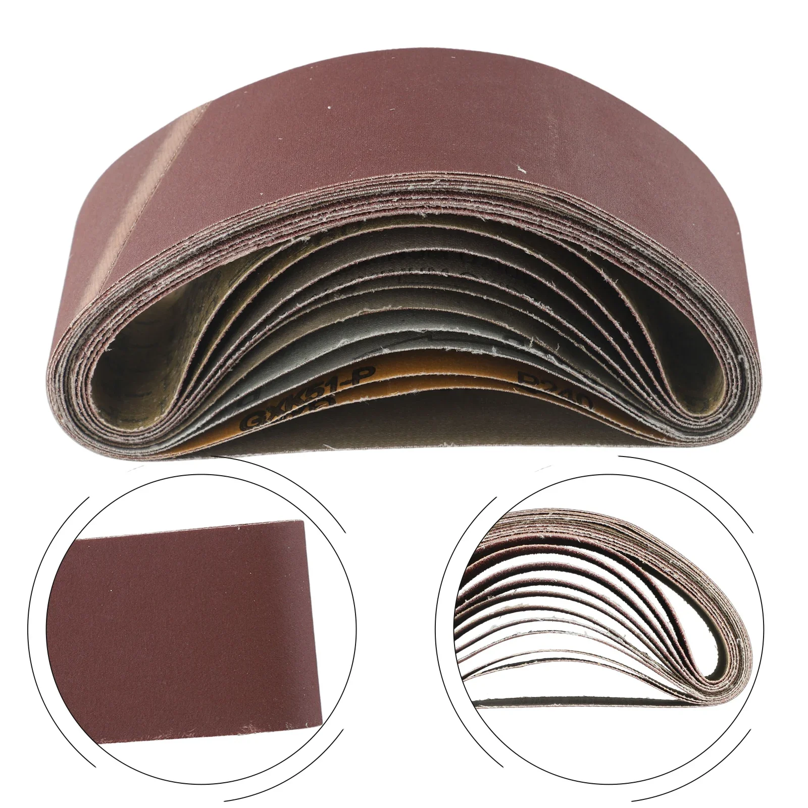 

Шлифовальные ленты для дерева, алюминия, цветного металла, пластика, 12 упаковок 75x457 мм