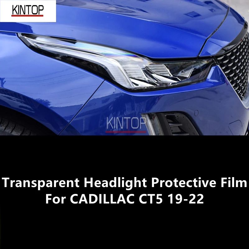 

For CADILLAC CT5 19-22 TPU Transparent Headlight Protective Film, Headlight Protection,Film Modification,Accessories Refit
