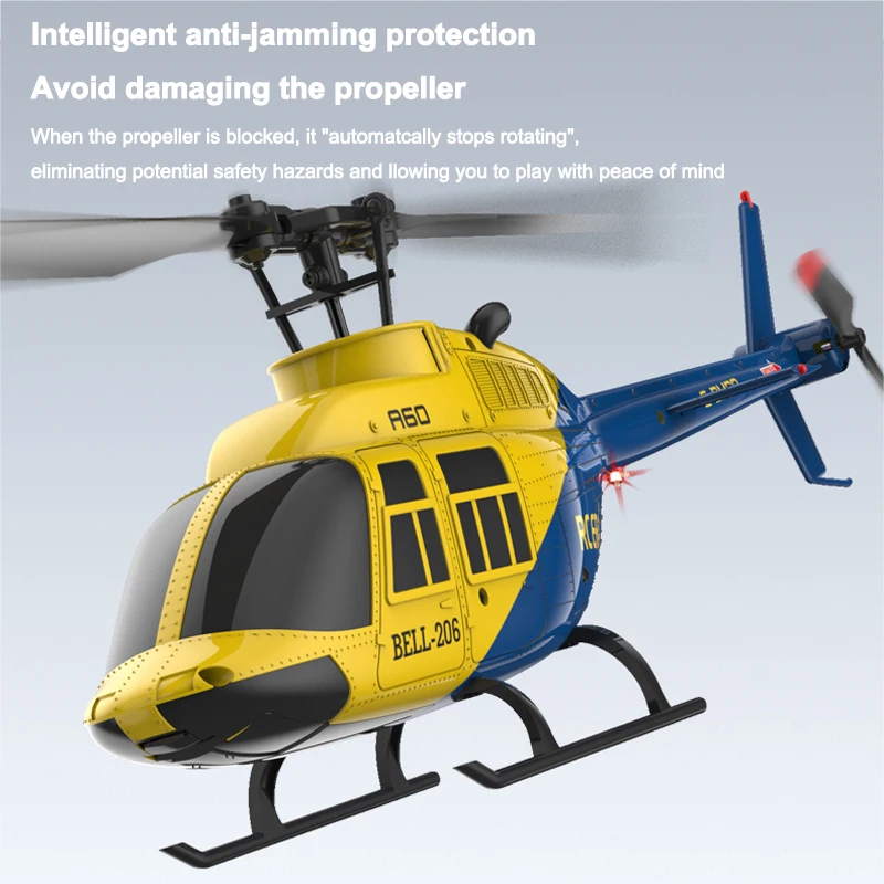 Helikopter RC z kamerą HD, stabilizatorem żyroskopowym, 6 osi, 2 baterie