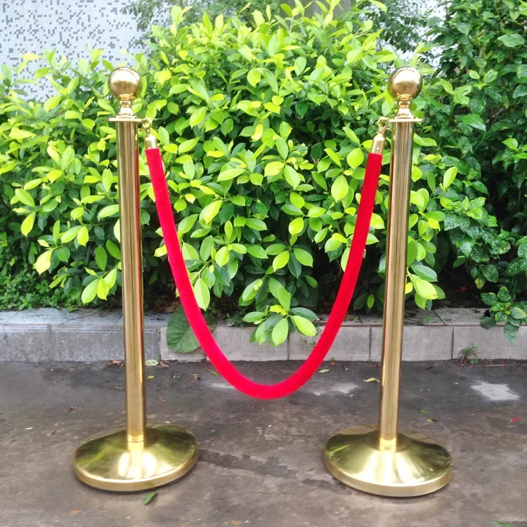 Stainless Steel Concierge Pole Lanyard Welcome Column One Meter Fence Cordon Activity Queuing Railing Isolation Column