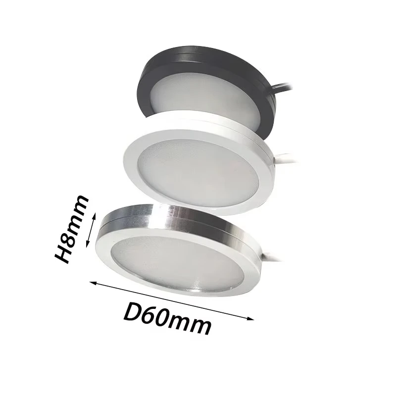 LED Under Cabinet Puck Light Display Case Shelf Counter Lighting Caravan Camper Motorhome Interior Spot Lamp with 5V USB Switch