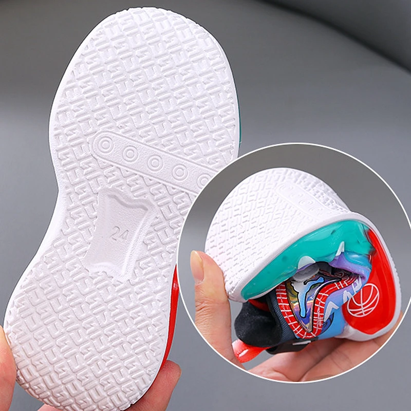 XUANMU Children Sport Shoes Boys Girls Autumn Winter Middle Children Shoes Primary School Basketball Shoes XA100_voghion.com