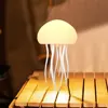 Cartoon Jellyfish Night Light RGB Gradient Cute Jellyfish Bedside Lamp Voice Control Type-C Charging Atmosphere Light LED Lamp 5