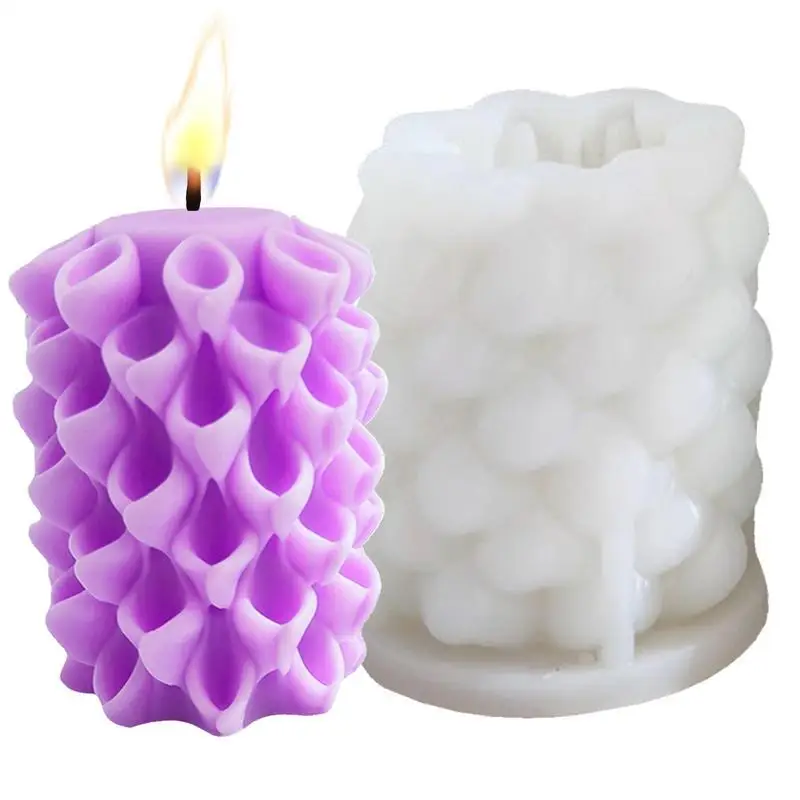 

Pillar Candle Mold Alocasia Lily Shaped Unique Candle Silicone Molds Decorative Abstract 3D Candle Mold For DIY Desk Decor Home