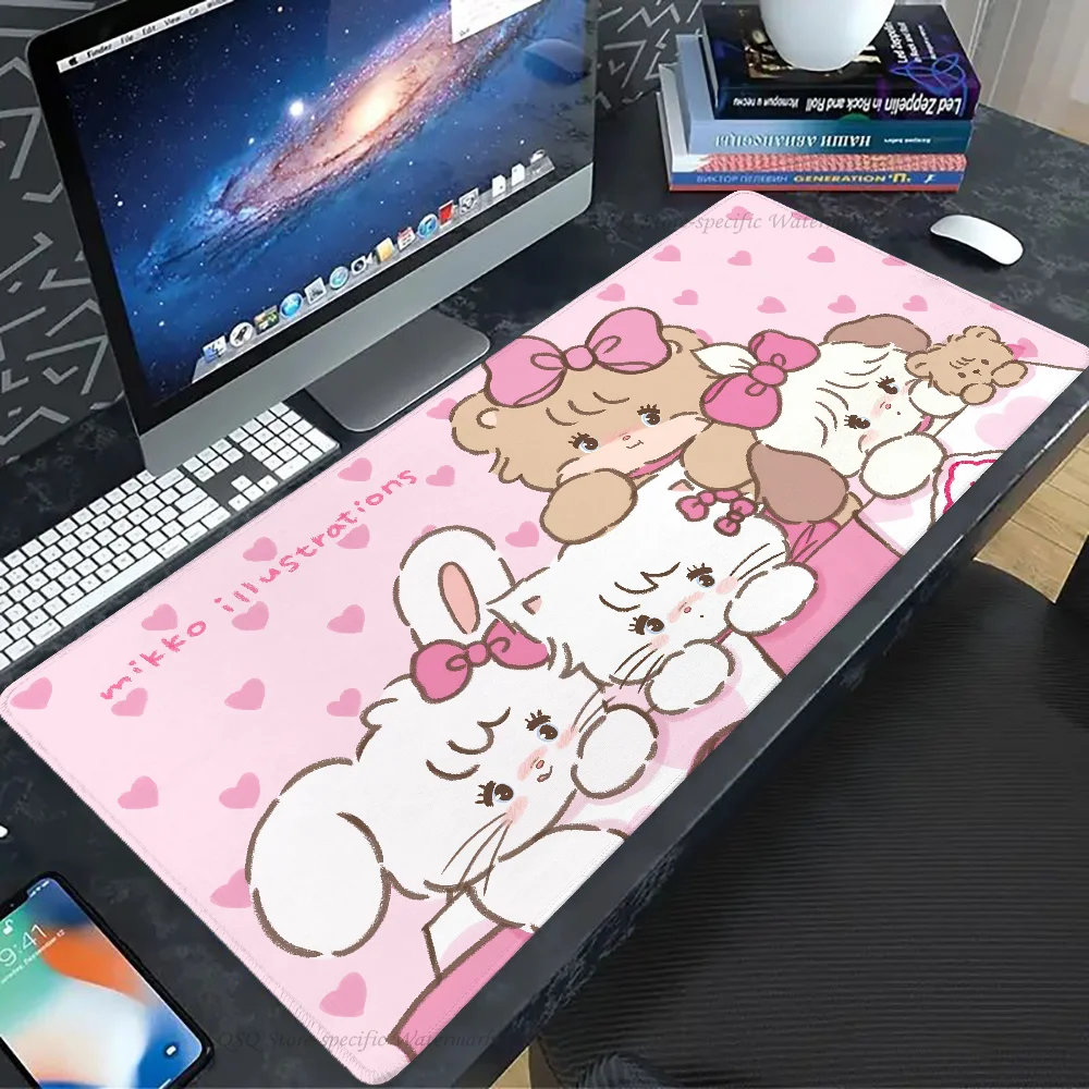 1pc Mikko Cartoon Mouse Mat Desk Mat With Pad Gaming Accessories Prime Gaming XXL Keyboard Pad Padding Mat 5