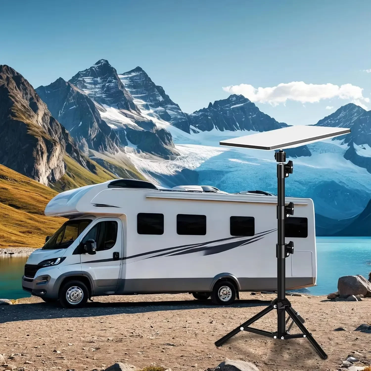 Starlink Mini Tripod Mount Mini(V4) Dish Adjustable Height Tilt for Better Singal Starlink Internet Kit Satellite Pole Mounting