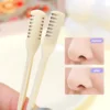 Double-head Comb Nose Hair Trimmer Portable Nose Hair Scraper Clean Non-slip Hair Trimmer Shaving Scissors Two Packs Beauty Tool 4