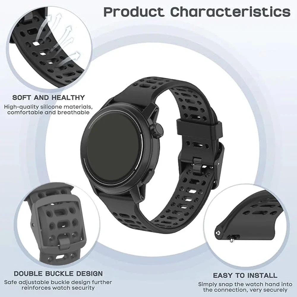 Premium Silicone Watchband - 22mm/20mm Universal Fit