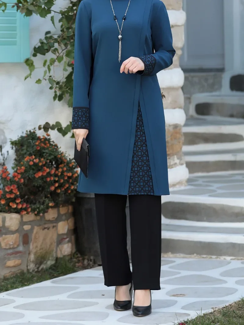 Casual Abaya Prayer Suit, Islam Ramadan Abaya, Monochromatic, Two-Piece, Middle East Arabia Clothing, Fashion, 2023