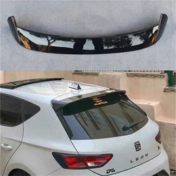 For Seat LEON MK3 MK3.5 5F FR Style Hatchback Spoiler 2012-2020 ABS Material Rear Roof Lip Spoiler for Car Tail Wing Decoration