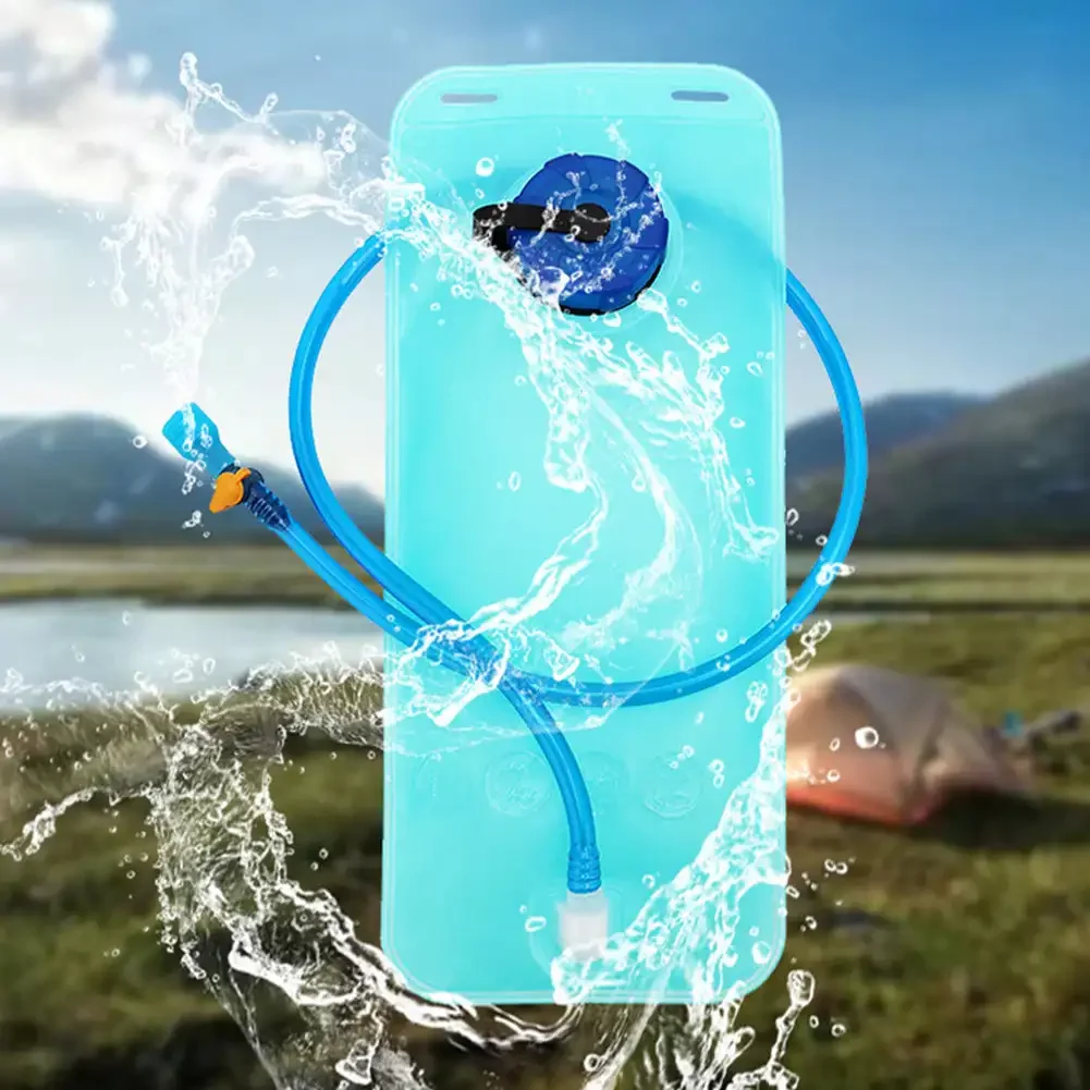 1/2L Folding Water Bag with Drinking Tube Sports Backpack Bicycle Riding Hydration Portable Food Grade Outdoor Camping Water Bag