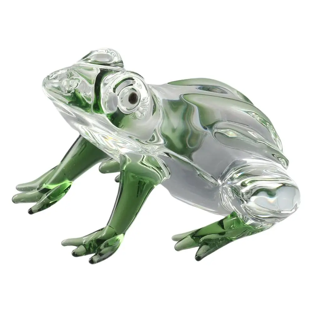 Crystal Frog Glass Art Statue Crystal Frog Decoration Series Glass Home Desktop Simulation Animal Decoration