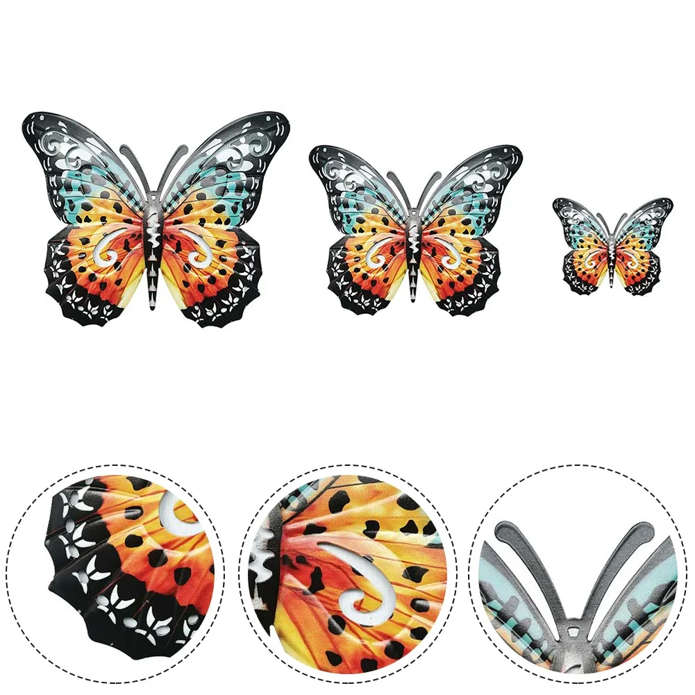 Metal Butterfly Outdoor Large Wall Home Decor Beauty Butterfly On The Wall Fence Shed Garden Decor For Office Garden Patio garden decoration metal wall decor metal butterfly ornaments