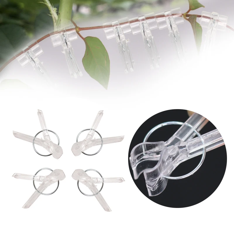 50pcs Quality Plants Graft Clips Plastic fixing fastening Fixture clamp Garden Tools for Cucumber Eggplant Watermelon