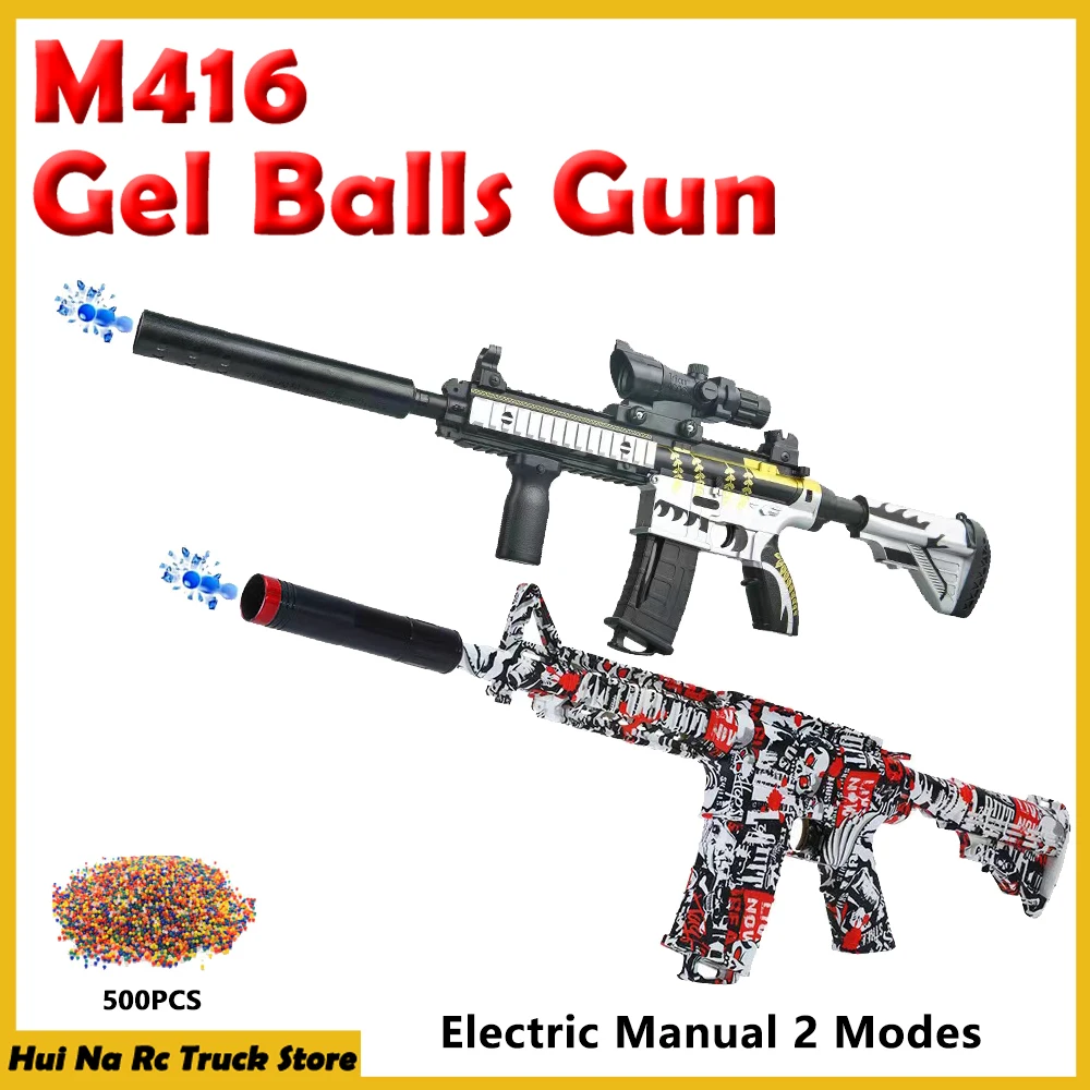 

M416 Gel Balls Gun Electric Splatter Gel Ball Blaster Automatic Rifl Outdoor Activities Shooting Game Kids Toys For Boy Gifts