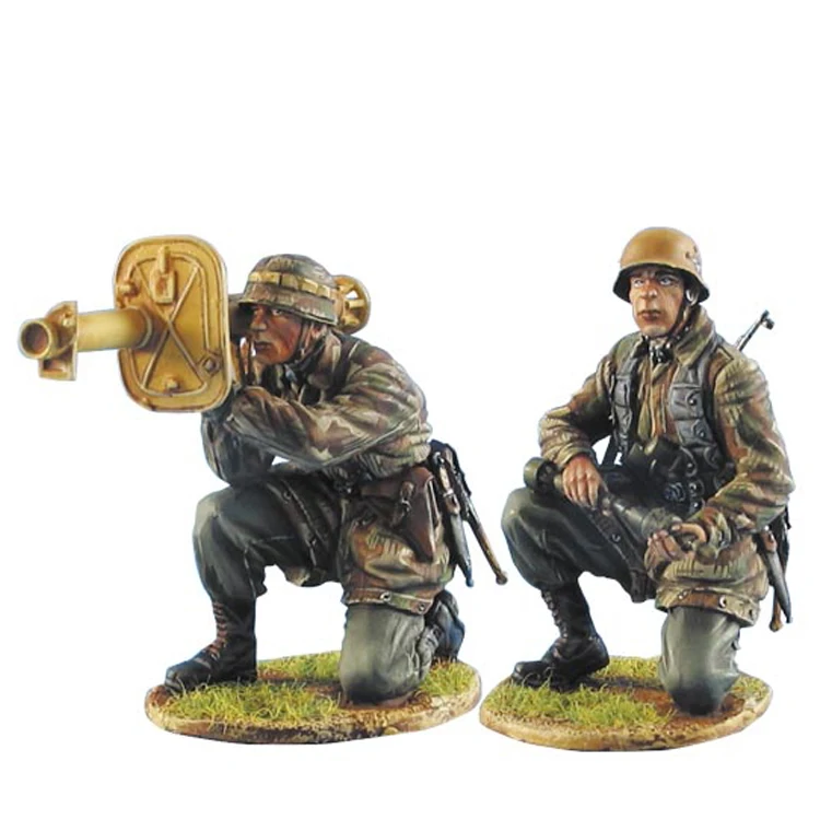 KIT MODELLINO FIGURE in resina 1/35 soldati tedeschi cecchino scout