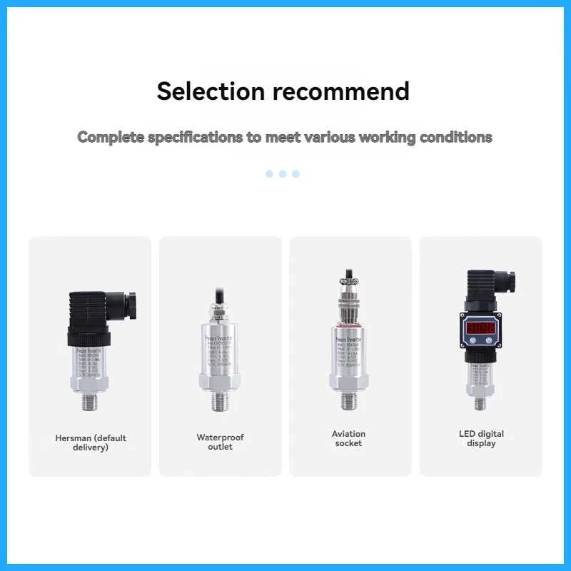 Silicon Pressure Transmitter Pressure Transducer G1/4 4-20mA Output 20k 40k 100k 0.2M 0.4M 0.6M 1.0M 1.6M 2.5M 4M 6M 10M 16M 25M