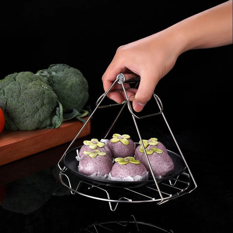 Steamer Rack steamer rack 1Pcs Stainless Steel Multifunction Pot Steaming Tray Dumplings Eggs Grill Stand Kitchen Tableware Cooking Utensils