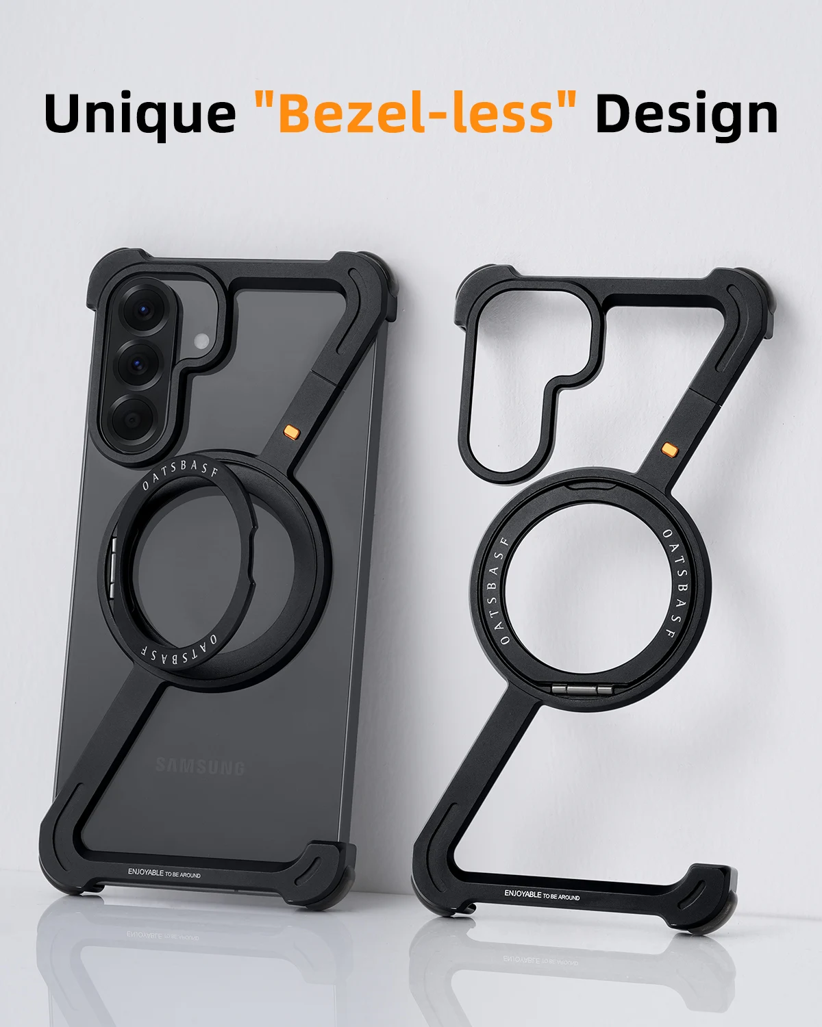 Eary For Samsung Galaxy A56 Phone Case Magsafe with 360° Rotate Magnetic Stand Metal Frameless Bumper Shockproof Protector Cover