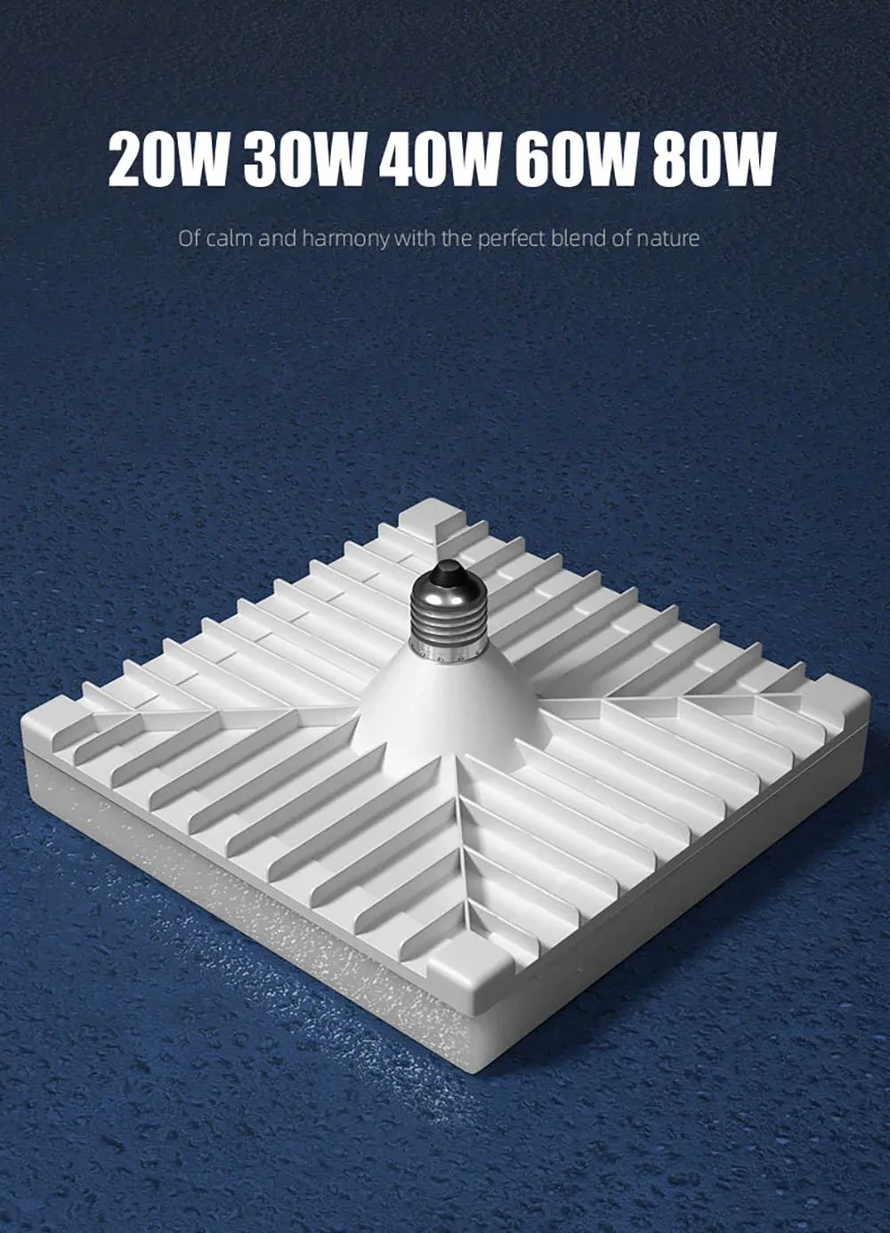 LED Bulb E27 Base 180-265V Square Ceiling Lamp Indoor Lighting 30W 40W 50W Light Bulb Cold White Energy Saving Lamp Garage Light