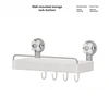 Suction Cup Kitchen Storage Rack Pot Lid Storage Rack with Hook Multi-Functional Wall-Mounted Punch-Free Wall Seasoning Rack 6