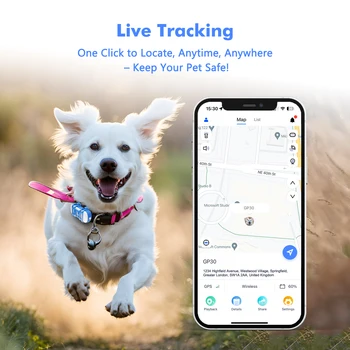 Dog Cat Tracker Smart Light Sound Search Lost Finder Waterproof Tracking Device for Pets with Free Trial 2