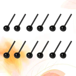 Black Glass Safety Eyes for Bear Puppet & DIY Crafts - 2MM Pack (Black)