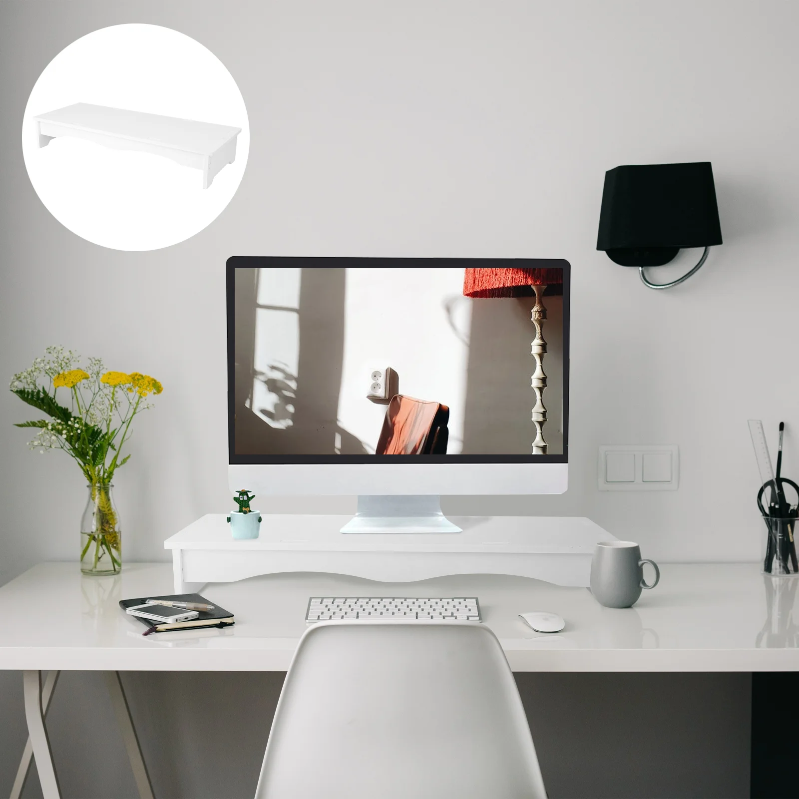 

Monitor Stand Riser Universal Computer Desktop Ergonomic Laptop Stand Bracket Organizer Home Office for PC Laptop