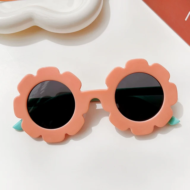 New Kids Sunglasses Children Round Flower Sunglasses Girls Boys Baby Sport Shades Glasses UV400 Outdoor Sun Protection Eyewear c2597-5