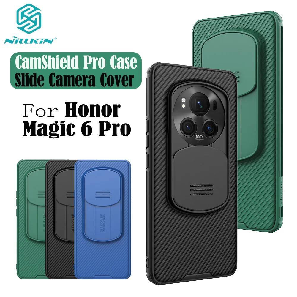 

For Honor Magic 6 Pro Case NILLKIN CamShield Pro Shockproof Slide Camera Lens Privacy Protection Back Cover For Honor Magic6 Pro