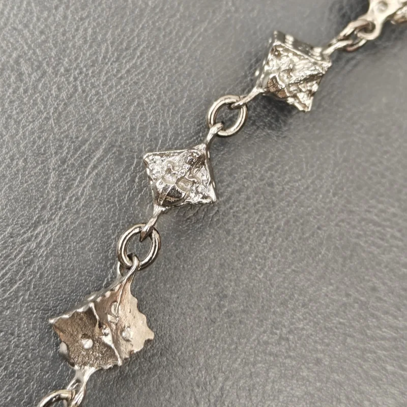 小物 Y2K Dice chain Silver Dice Necklace, Mens Pendant Necklace, Mens Silver